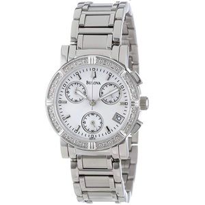 Women's 96R19 Diamond-Studded Chronograph Watch